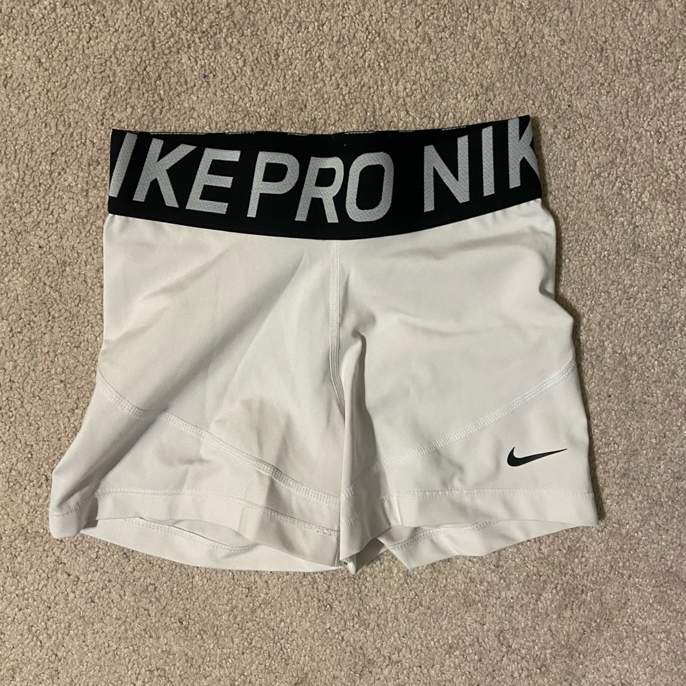 White nike pros